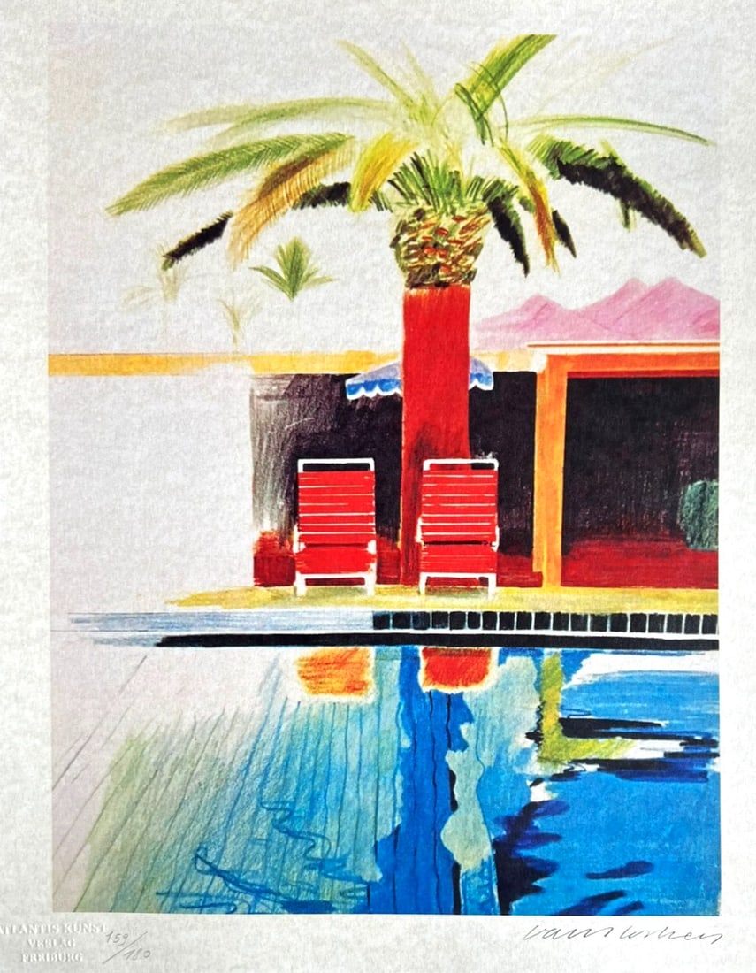 David Hockney Lithograph Signed in Pen COA Hand Numbered (1 of 12)