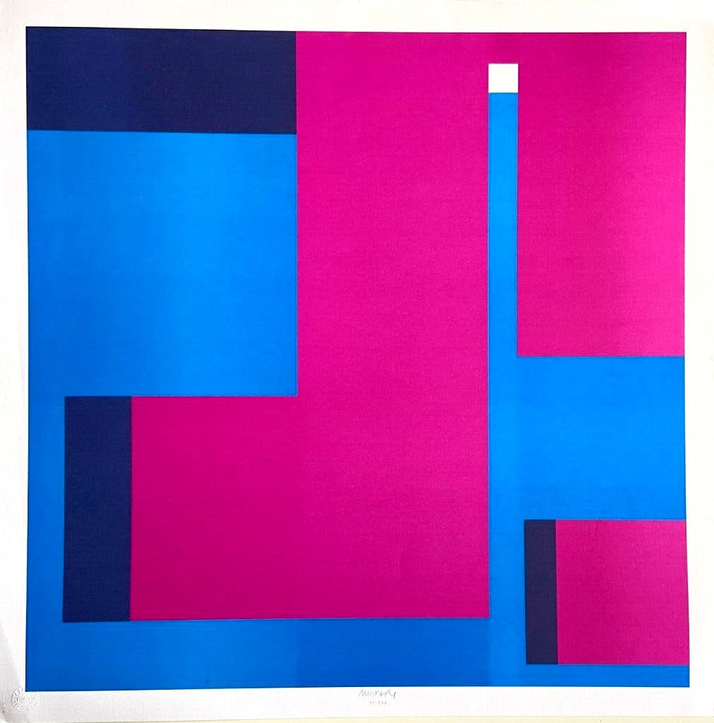 Bruno Munari "Negativo-Positivo" Lithograph 1993 70 X 70 (1 of 8)