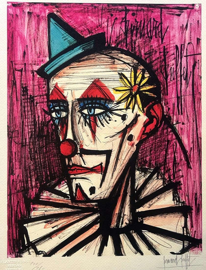 Bernard Buffet Lithograph Signed with Pen, Certified COA, Numbered with Pencil (1 of 11)