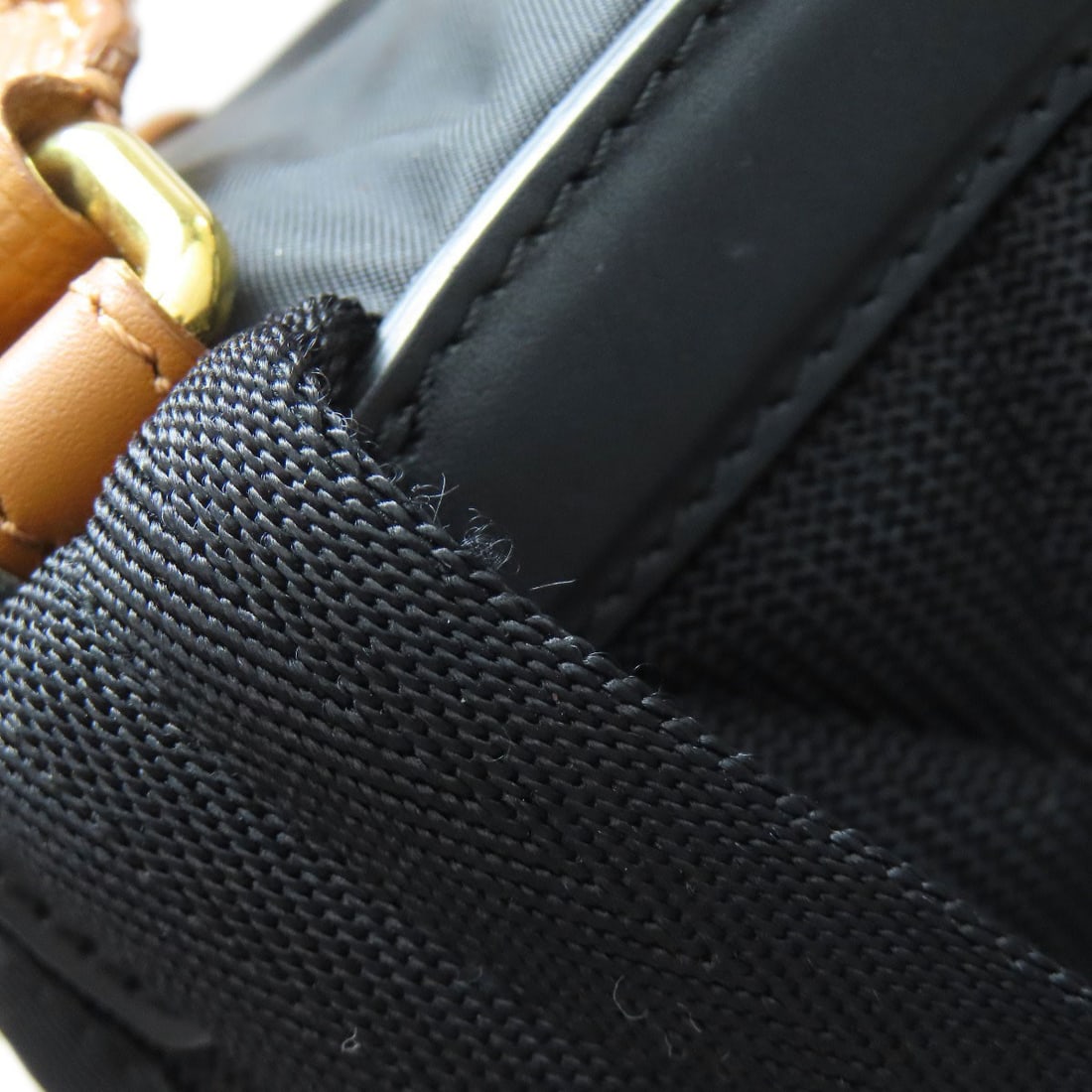 Burberry Logo Nylon Leather Backpack Daypack - 17