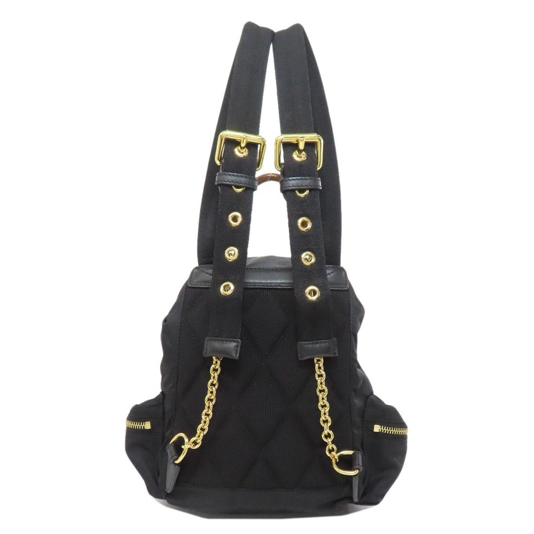 Burberry Logo Nylon Leather Backpack Daypack - 2