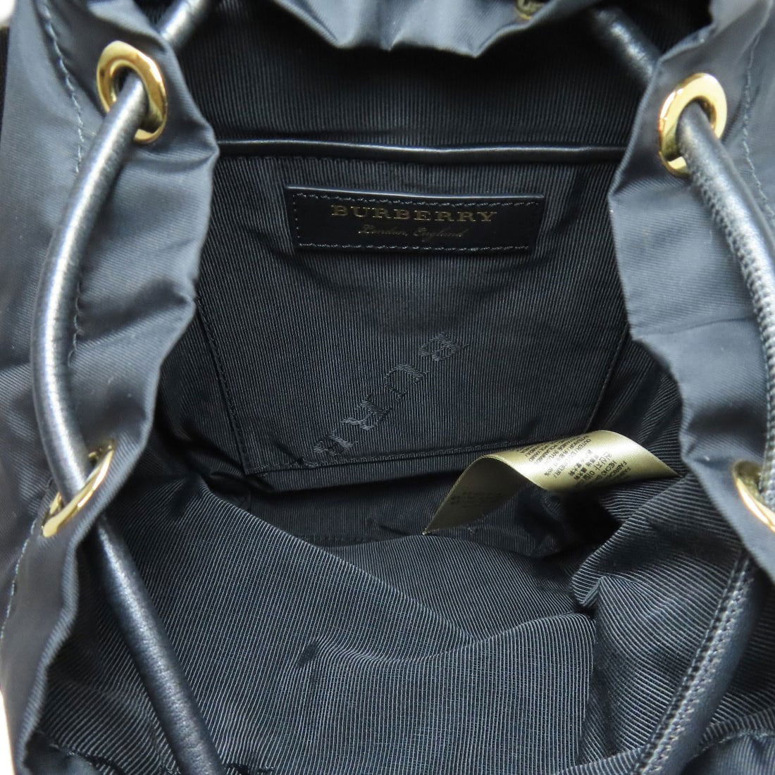 Burberry Logo Nylon Leather Backpack Daypack - 5