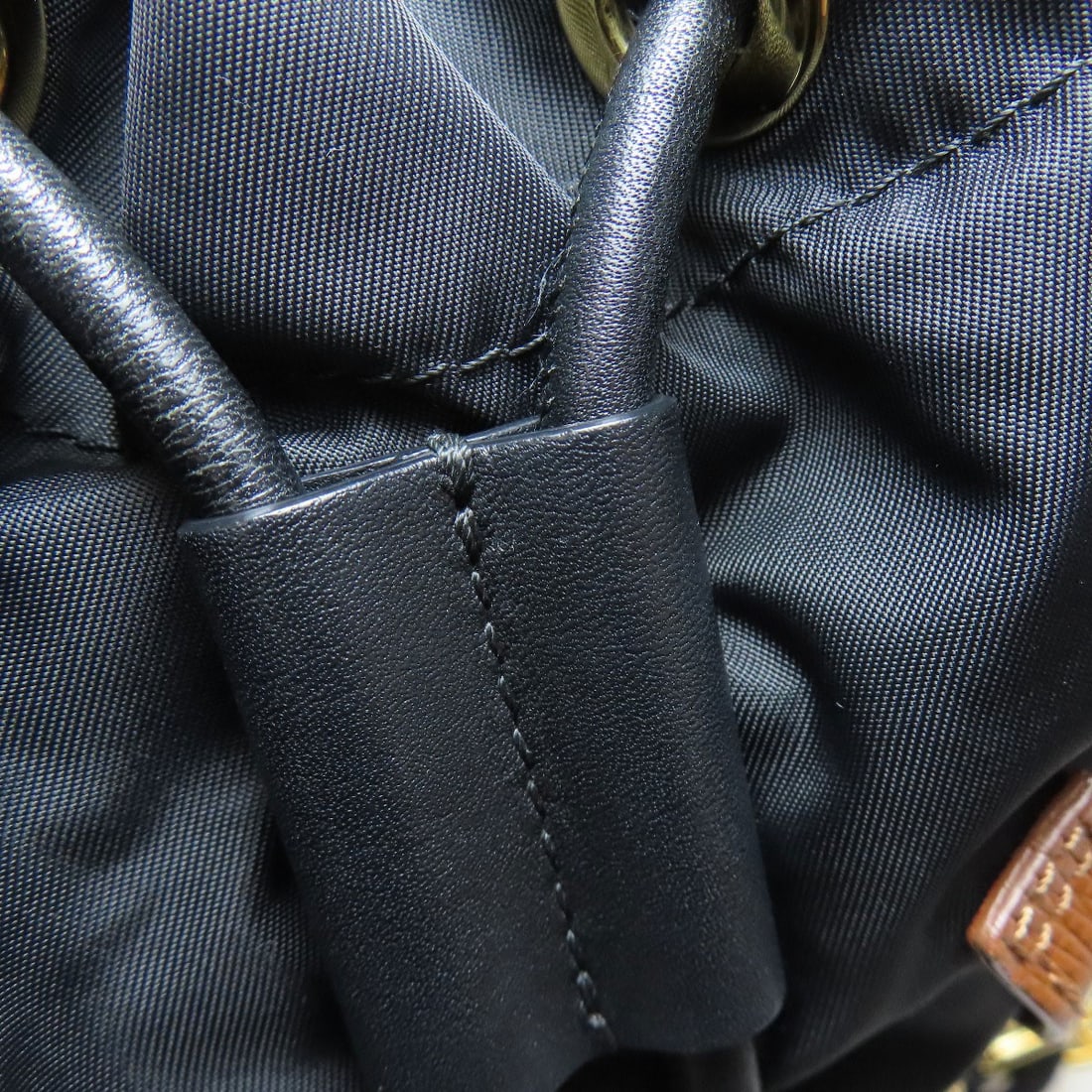 Burberry Logo Nylon Leather Backpack Daypack - 9