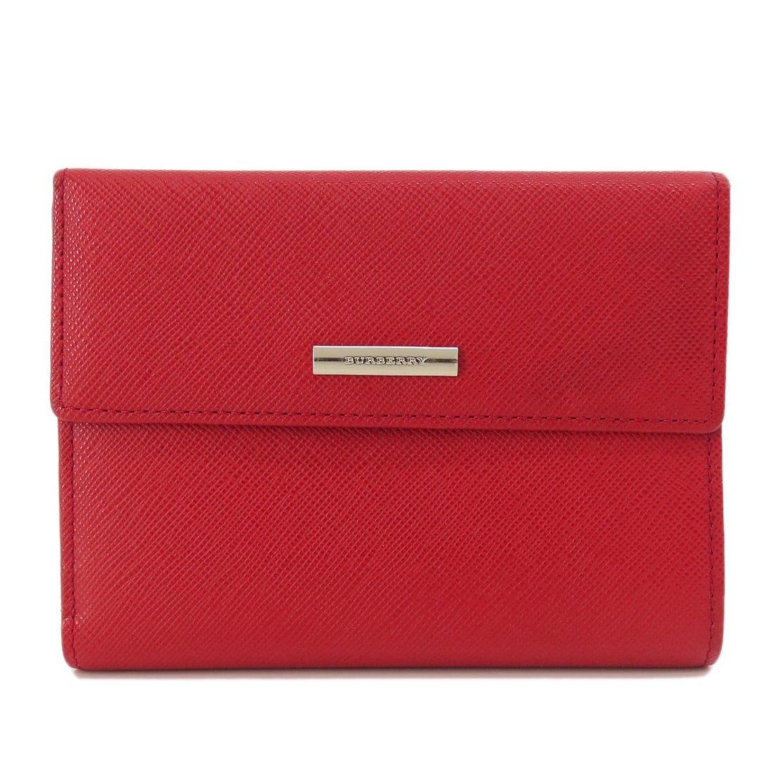 BURBERRY Bifold Wallet with Coin Pocket PVC: BURBERRY Bifold Wallet with Coin Pocket PVC The Burberry Bifold Wallet with Coin Pocket is made of red PVC, featuring a stylish bifold design. Item Specifics: Brand: BURBERRY Style: Bifold Wallet
