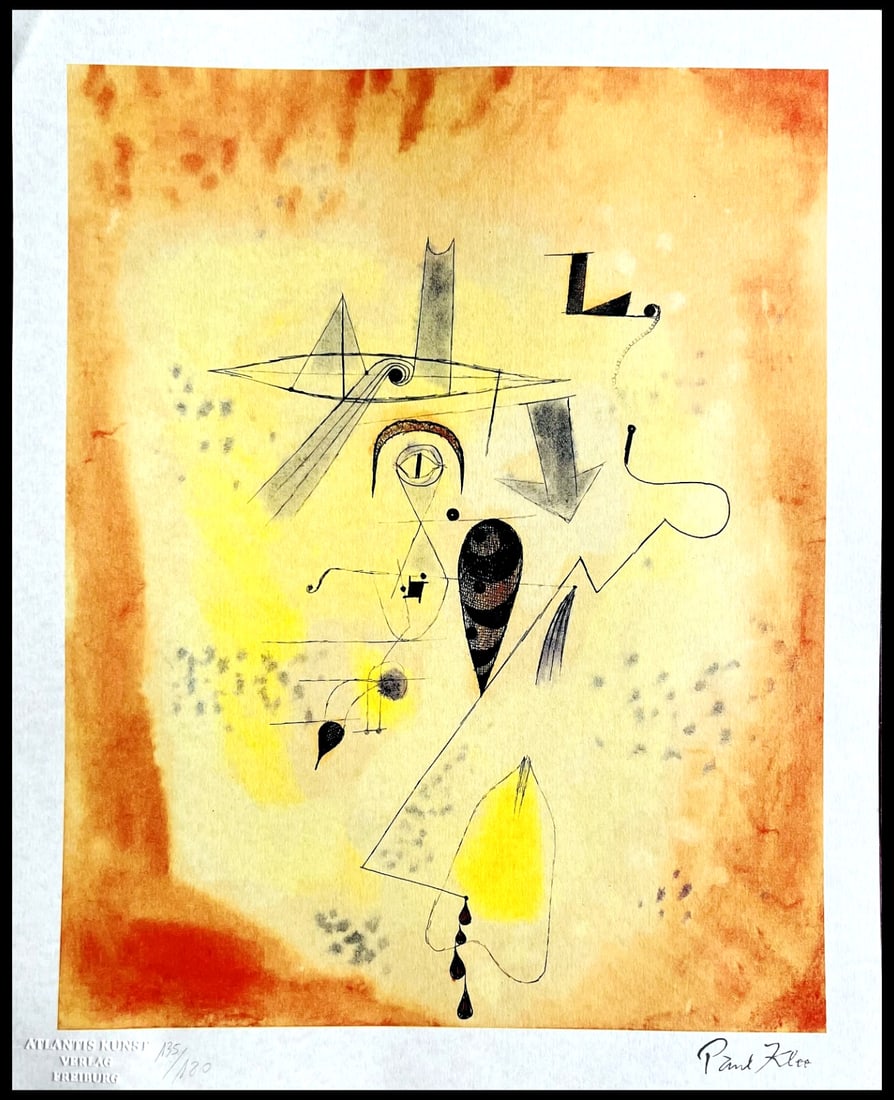 Paul Klee Lithograph Signed COA In Pen Numbered In Pencil (1 of 10)