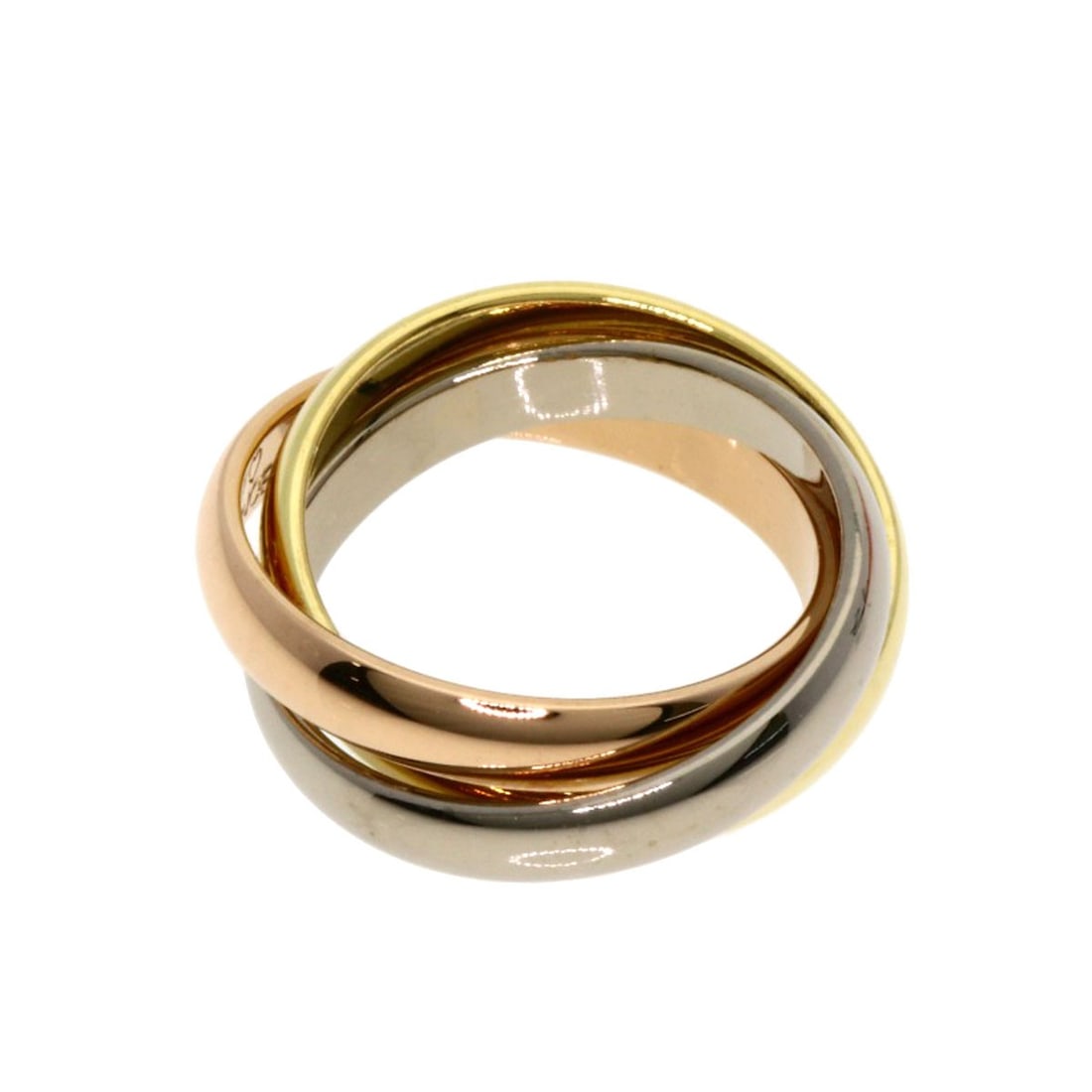 CARTIER K18 Yellow Gold & White Trinity Bracelet with Cord (1 of 5)