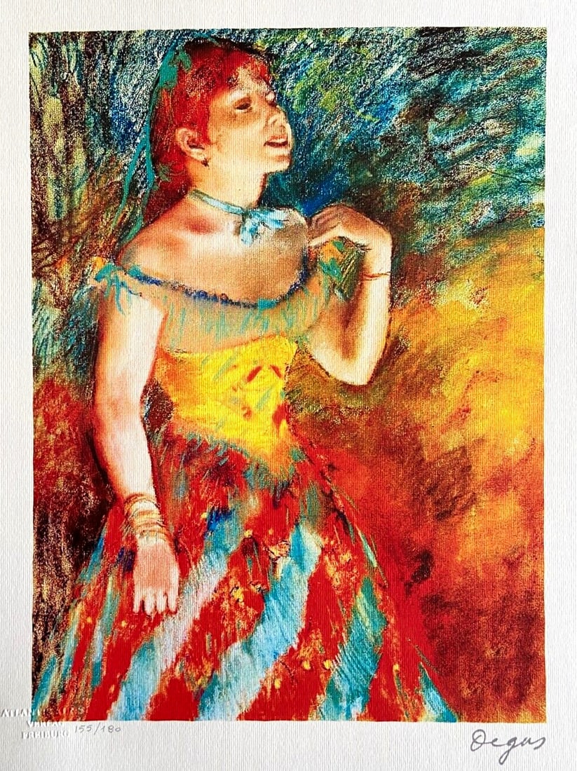 Edgar Degas Signed Lithograph COA Numbered Pencil Stamped (1 of 9)