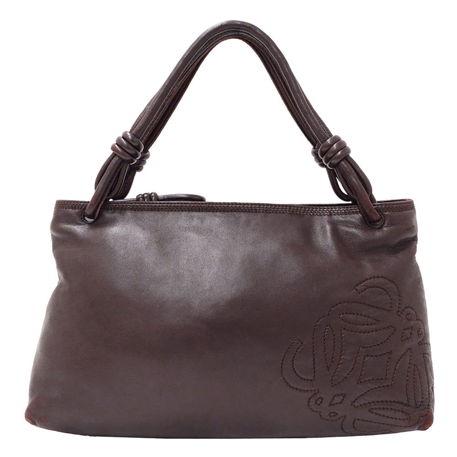 Leather Handbag Loewe: Leather Handbag Loewe Loewe leather handbag suitable for everyday use, in brown and measuring 18.5 cm x 32.5 cm x 10 cm. Condition is used, with visible traces of usage. Item Specifics: Brand: Loewe T