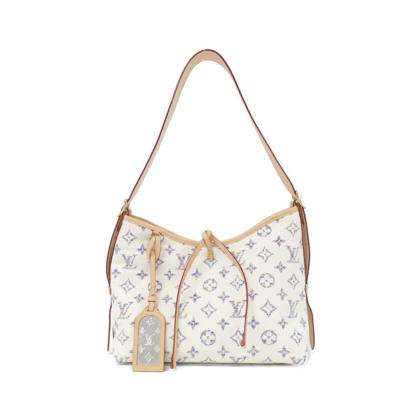 Shoulder Bag Canvas Jacquard Louis Vuitton: Shoulder Bag Canvas Jacquard Louis Vuitton The Louis Vuitton shoulder bag made from jacquard canvas features a multi-color design, measures 21cm x 29cm x 13cm, and is in very good used condition. 