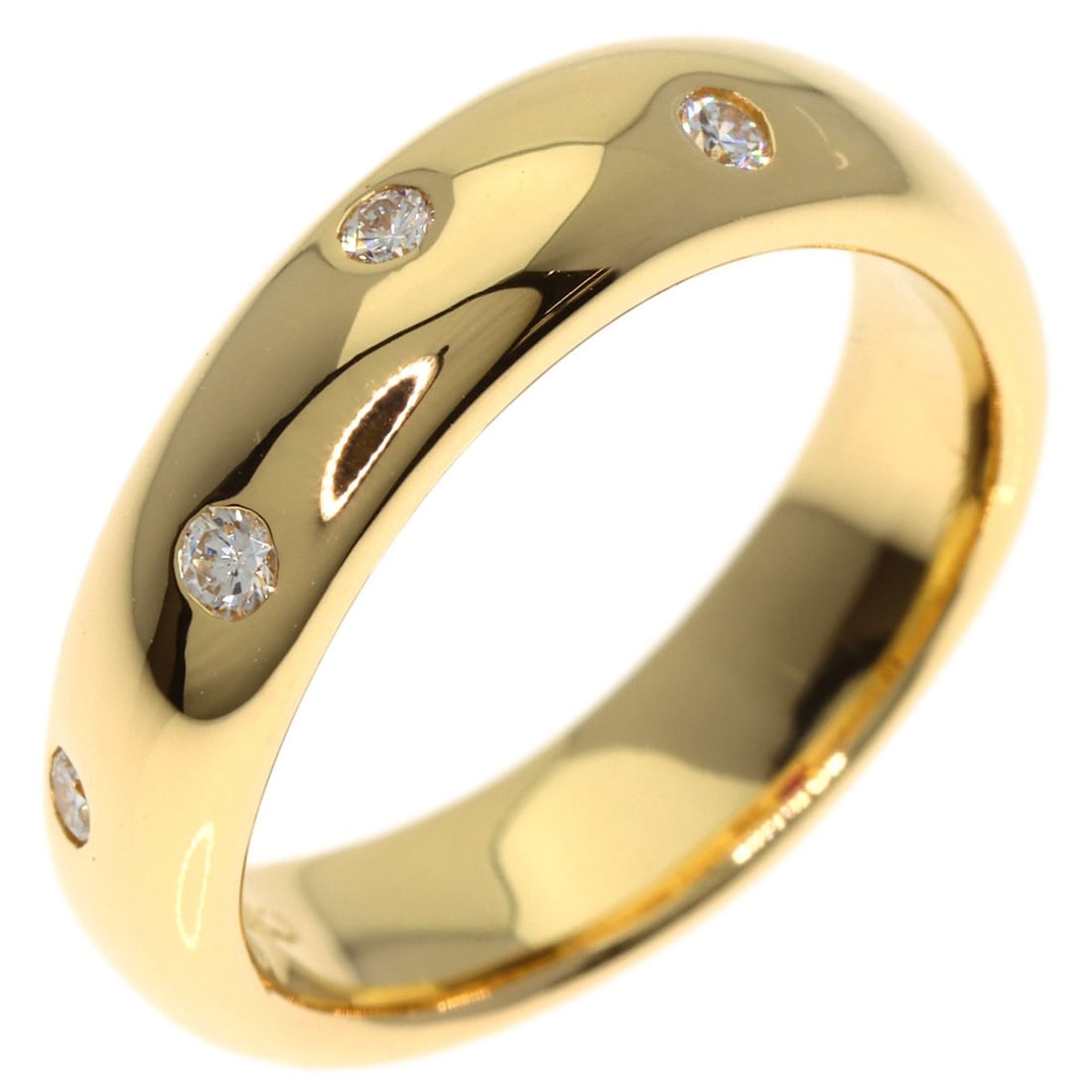 CELINE K18 Yellow Gold Diamond Ruby Ring - 2