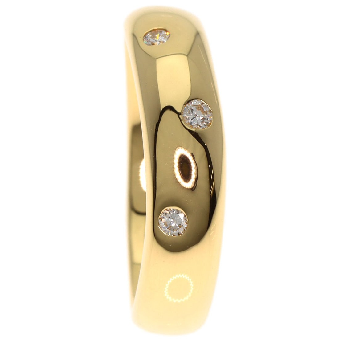 CELINE K18 Yellow Gold Diamond Ruby Ring - 3