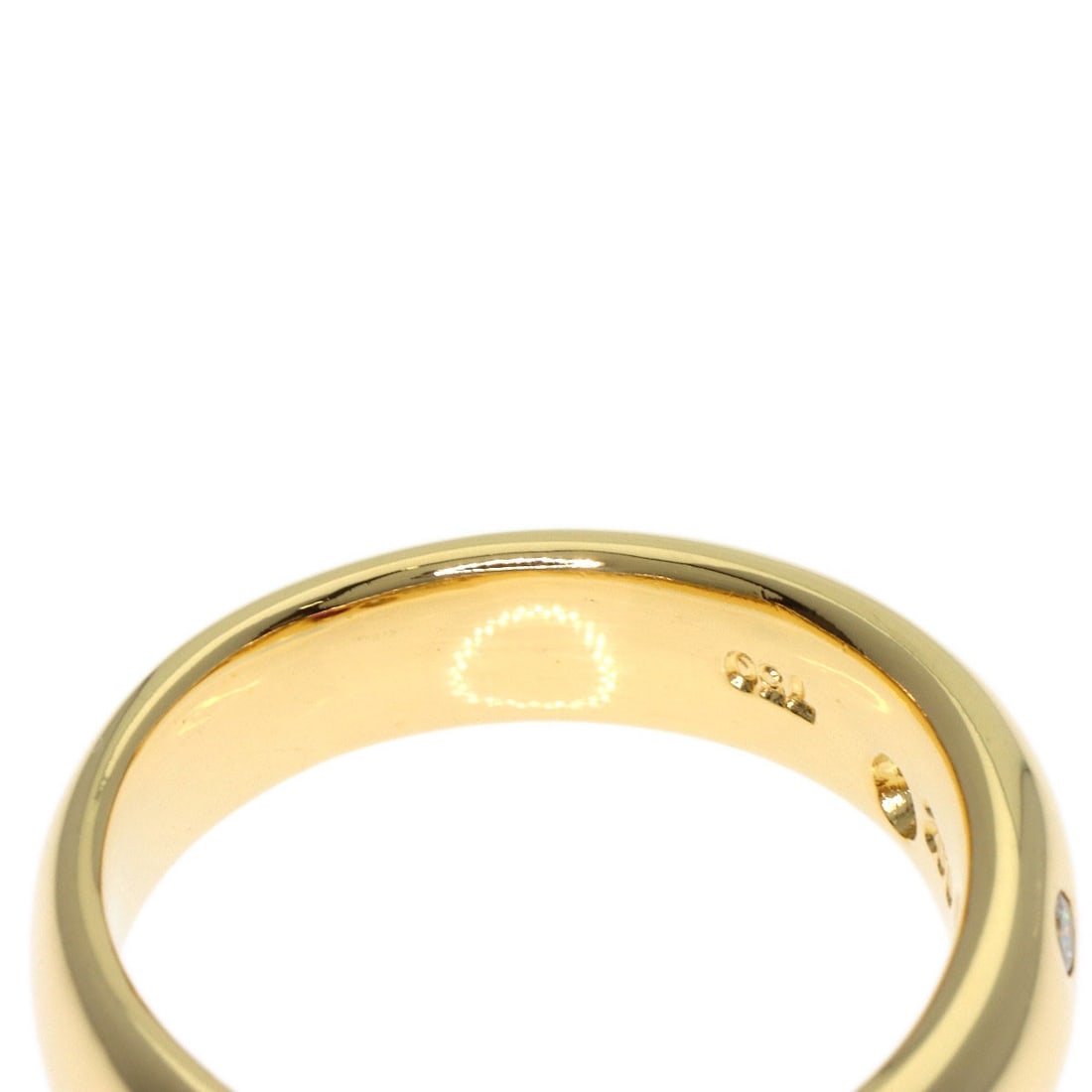 CELINE K18 Yellow Gold Diamond Ruby Ring - 7