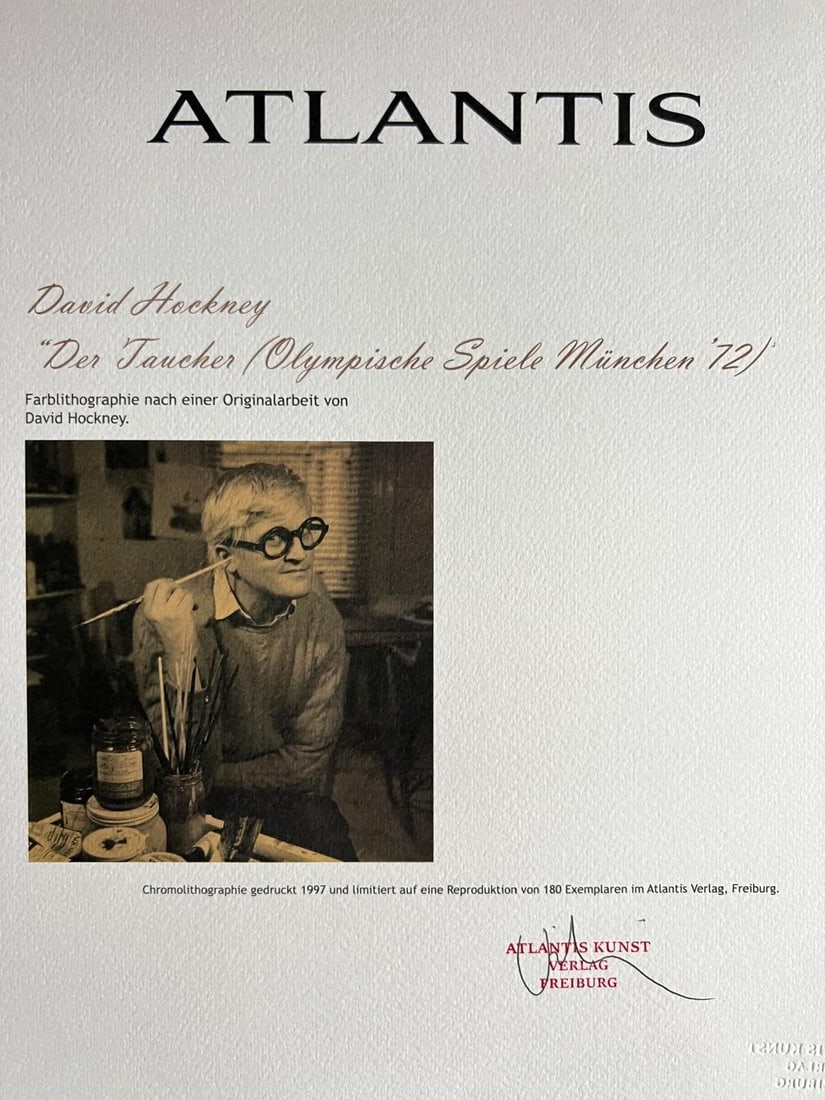 Signed David Hockney Lithograph with COA - 8