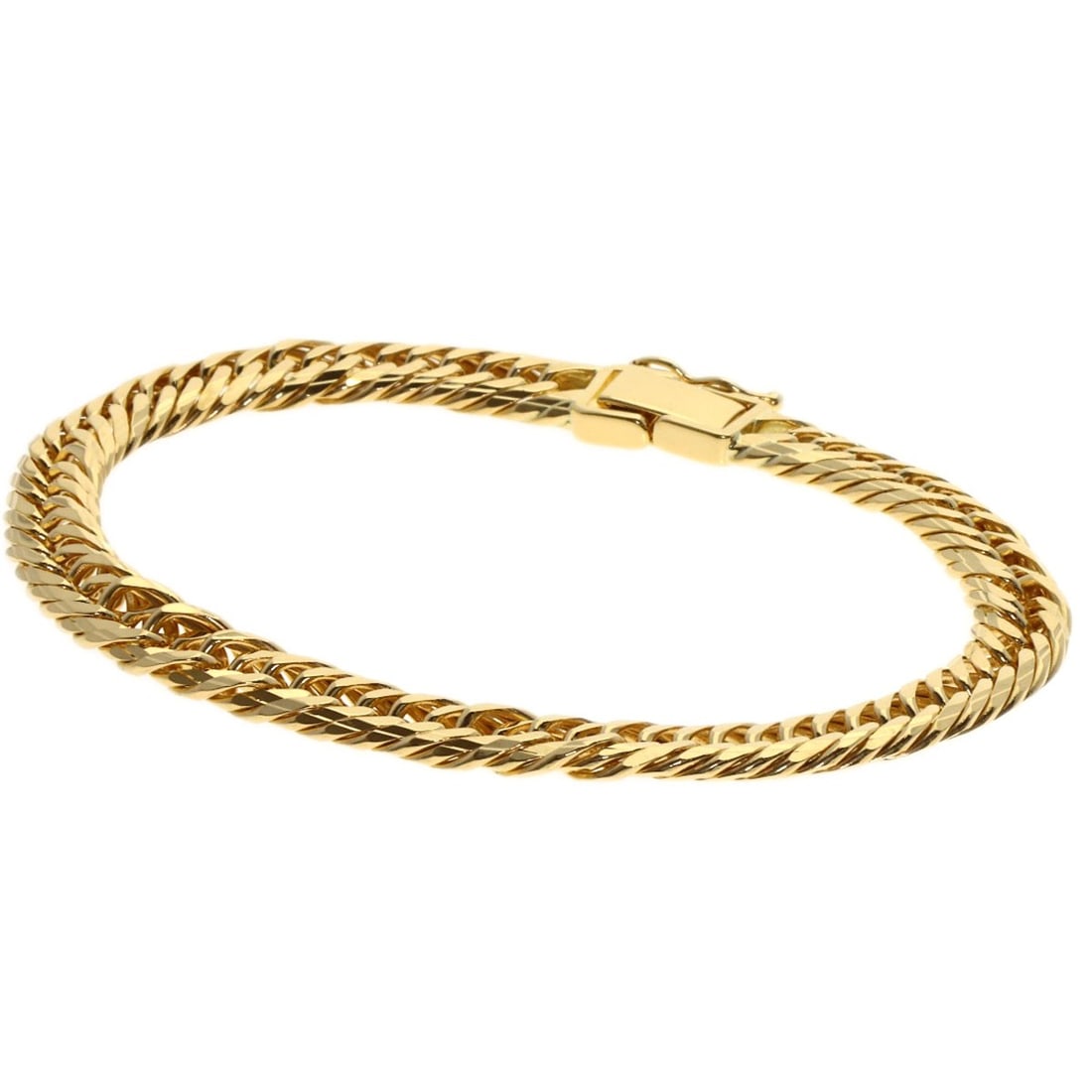 K18 Yellow Gold Curb Chain Kihei 8-Sided Triple Bracelet 20.4g: K18 Yellow Gold Curb Chain Kihei 8-Sided Triple Bracelet 20.4g K18 Yellow Gold Curb Chain Kihei Triple Bracelet weighing 20.4g, featuring a stylish gold exterior with no main stone, crafted in Japan.