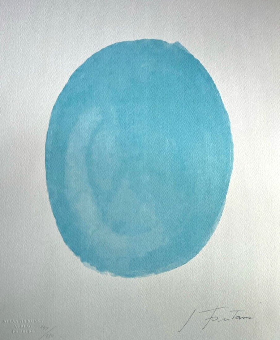 Lucio Fontana Lithograph 1978 Signed COA Numbered in Pencil: Lucio Fontana Lithograph 1978 Signed COA Numbered in Pencil Lucio Fontana lithograph titled "Naked woman," chromolithography printed in 1978, part of a limited edition of 180, measuring 32 x 41 cm,