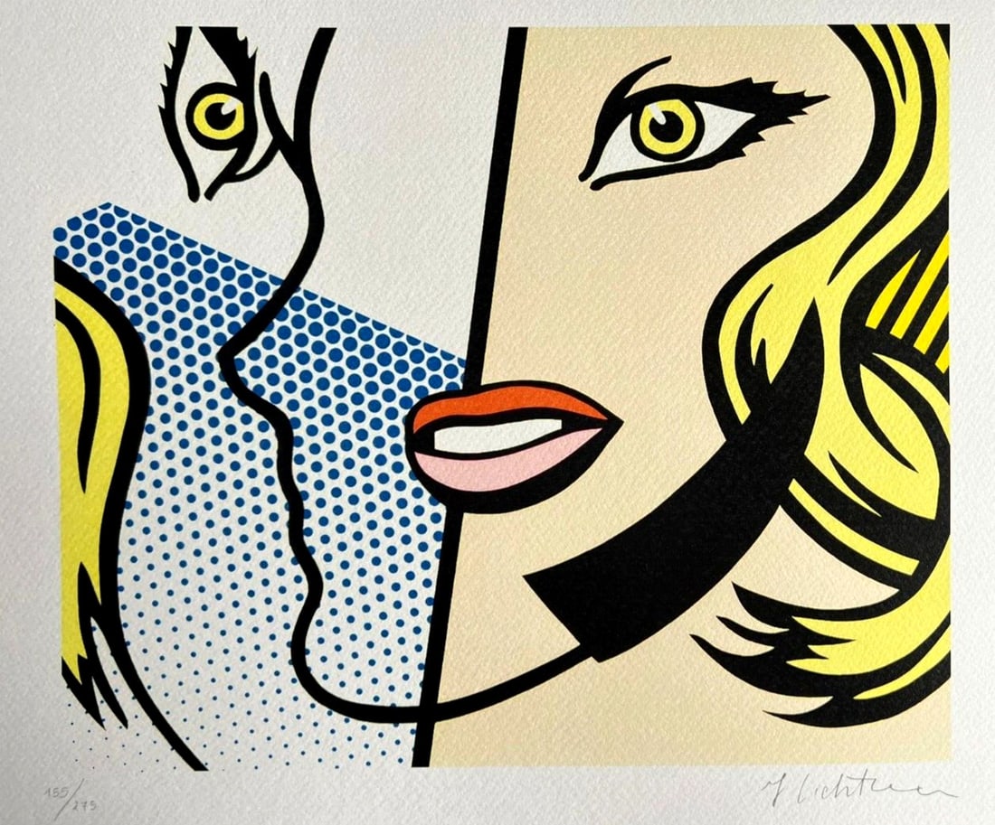 Roy Lichtenstein Lithograph Signed COA Limited 275 Ex: Roy Lichtenstein Lithograph Signed COA Limited 275 Ex Roy Lichtenstein lithograph entitled 'Without Title', printed in 1986 in a limited edition of 275, measuring 31 x 37 cm, signed and stamped by the