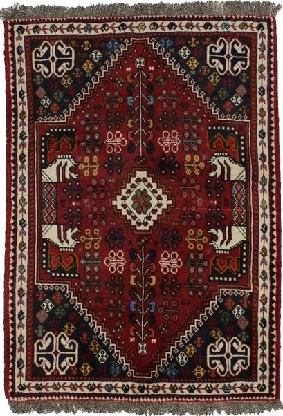 ft Hand-Knotted Vintage Wool Oriental Rug Tribal Design Decor Carpet 3'6X5'3 (1 of 13)
