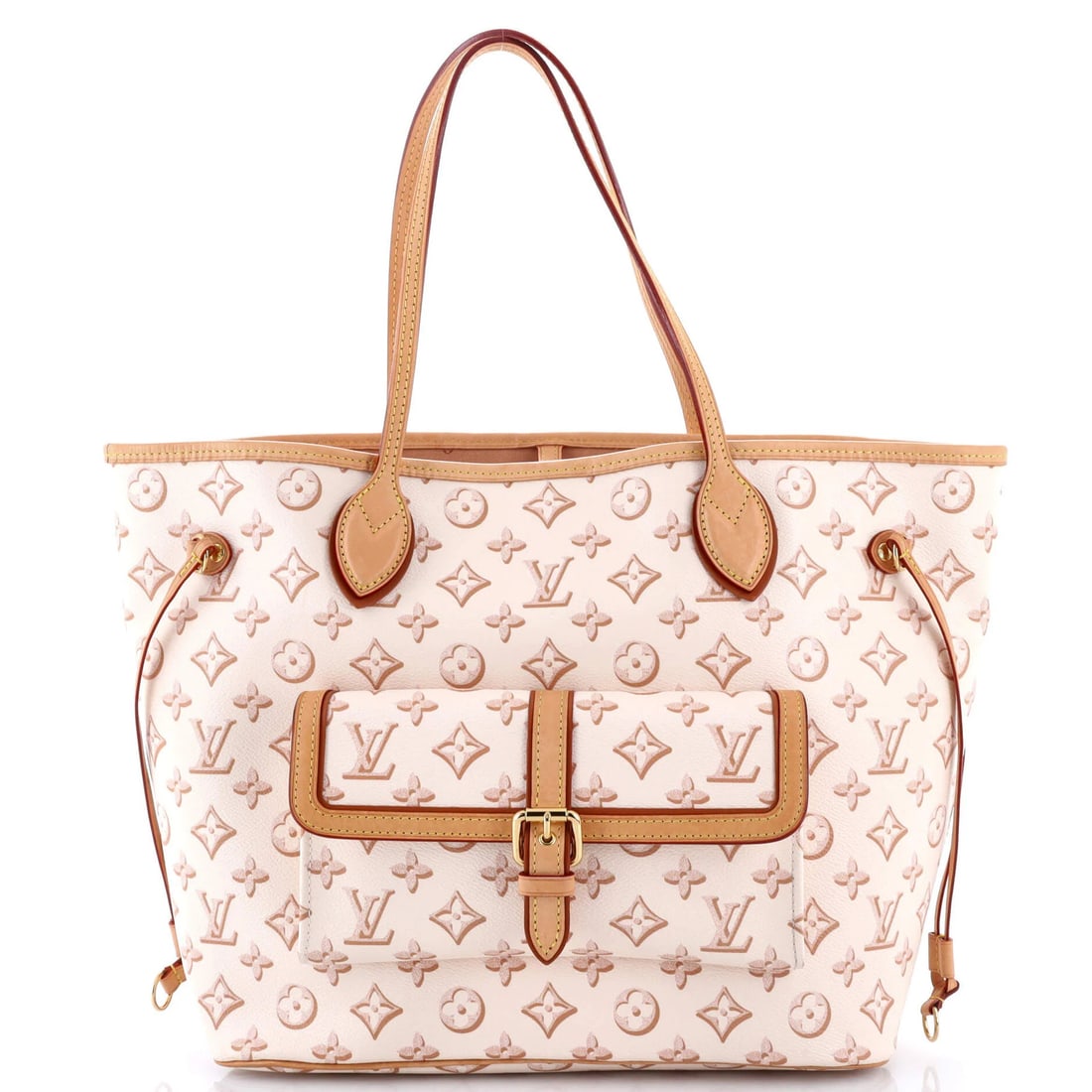 Louis Vuitton Neverfull NM Tote Monogram Canvas Fall for You MM: Louis Vuitton Neverfull NM Tote Monogram Canvas Fall for You MM Louis Vuitton Neverfull NM Tote in coated monogram canvas, measuring 11'' height and 12.5'' width, indicating good condition with minor