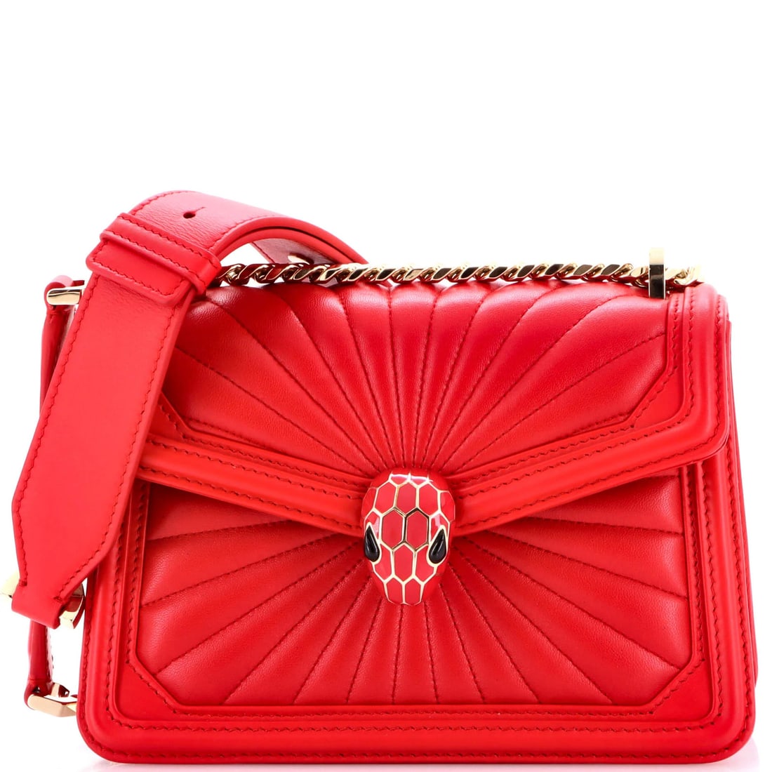 Bvlgari Mini Serpenti Diamond Blast Quilted Leather Shoulder Bag (1 of 8)