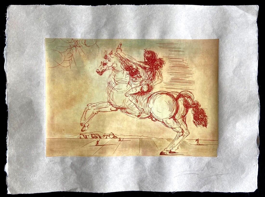 Hand-Signed Salvador Dal Etching Numbered Pencil Certified (1 of 7)