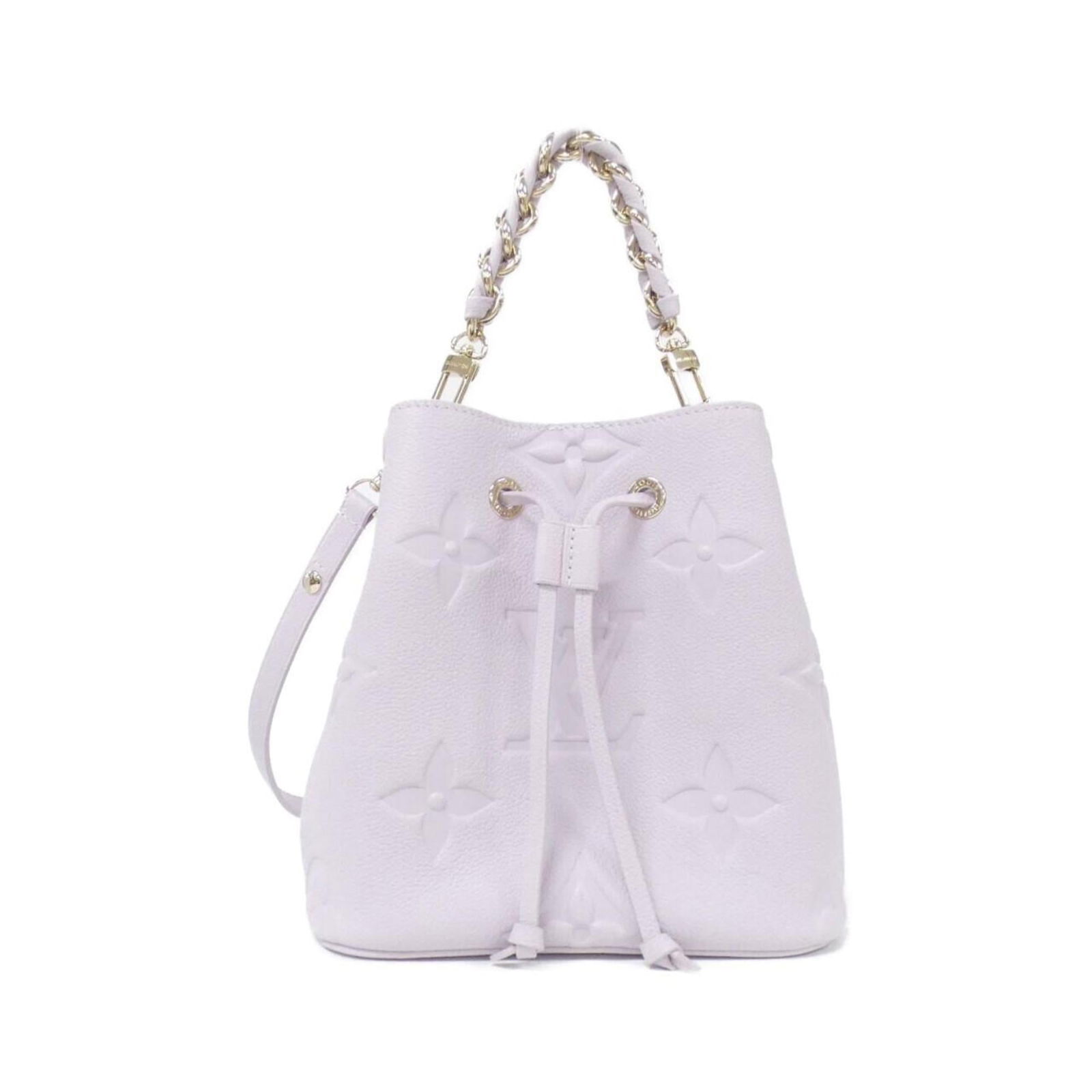 Louis Vuitton Leather Shoulder Bag: Louis Vuitton Leather Shoulder Bag Louis Vuitton shoulder bag made of calfskin leather in light purple/lilac, measures 20cm x 22cm x 14cm, in very good used condition with minor signs of wear. Item Sp