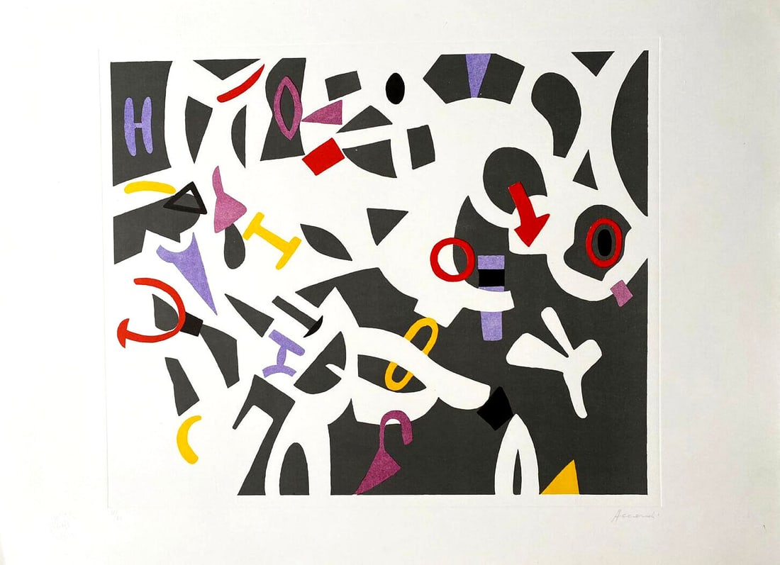 Carla Accardi Aquatint Etching Signed Numbered Certified (1 of 4)