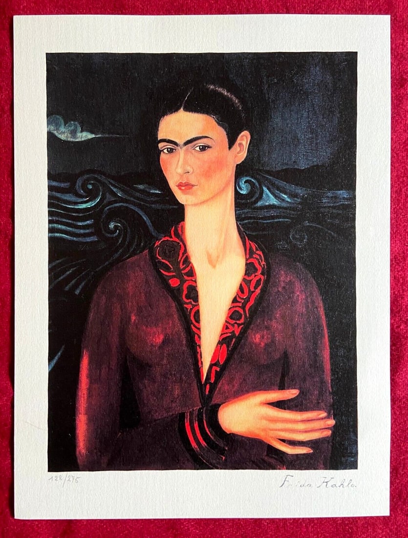 Frida Kahlo Lithograph COA Numbered Limited to 275 Signed by Hand (1 of 9)