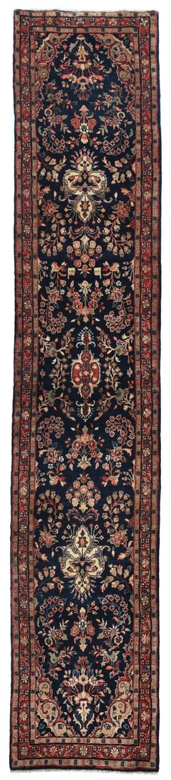 Carpet Handmade Vintage Tribal Runner Rug 3X15 ft Floral Design Oriental Hallway (1 of 11)