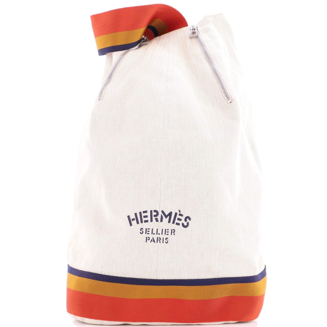 Hermes Cavalier Sling Bag in Toile and Nylon (1 of 8)