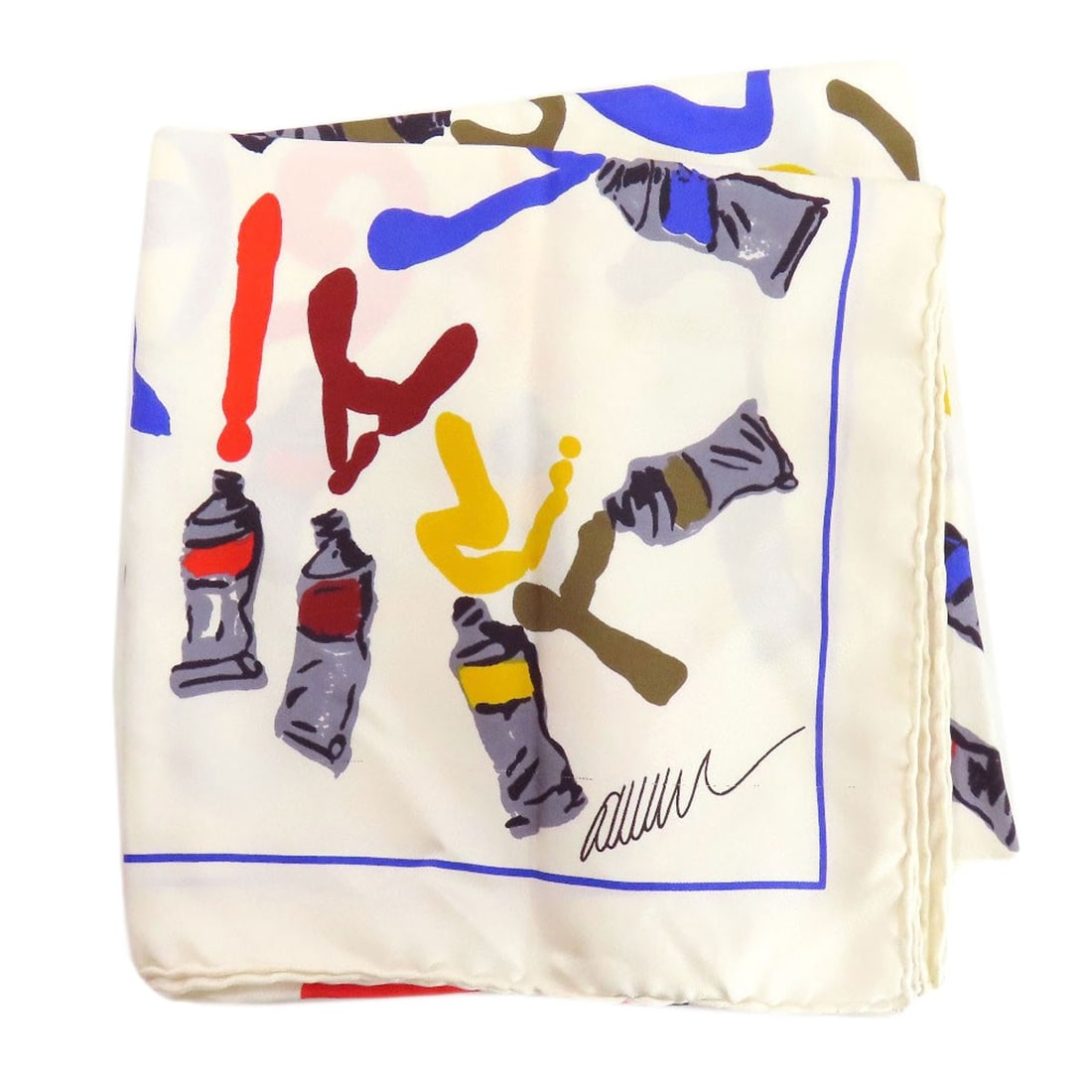 LOUIS VUITTON Silk Scarf Paint Pattern: LOUIS VUITTON Silk Scarf Paint Pattern Louis Vuitton silk scarf in white color, showcasing a paint pattern design. Item Specifics: Brand: LOUIS VUITTON Style: Scarf Material: Silk Color: white Type: S