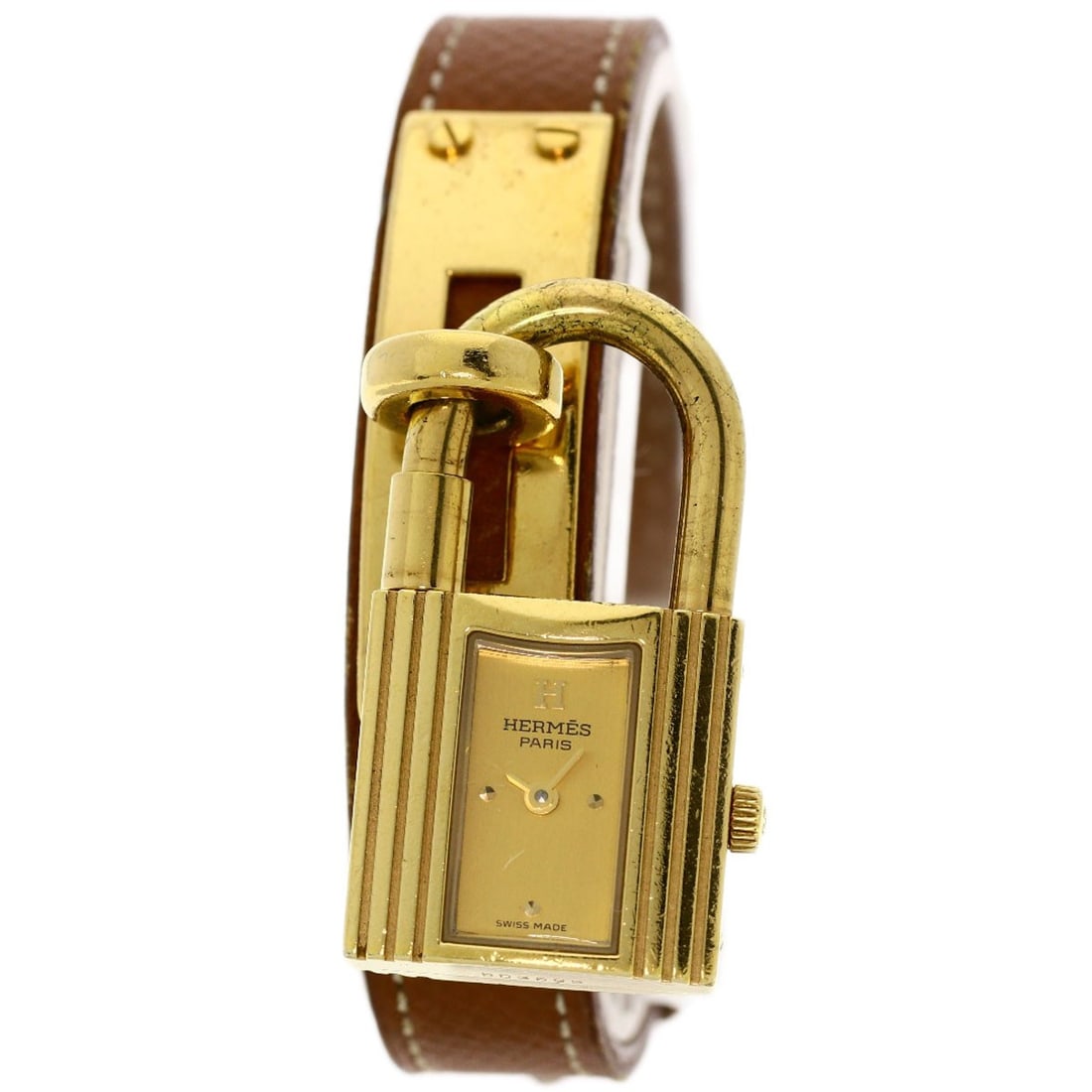 HERMES Kelly Gold Plated Leather Watch (1 of 20)