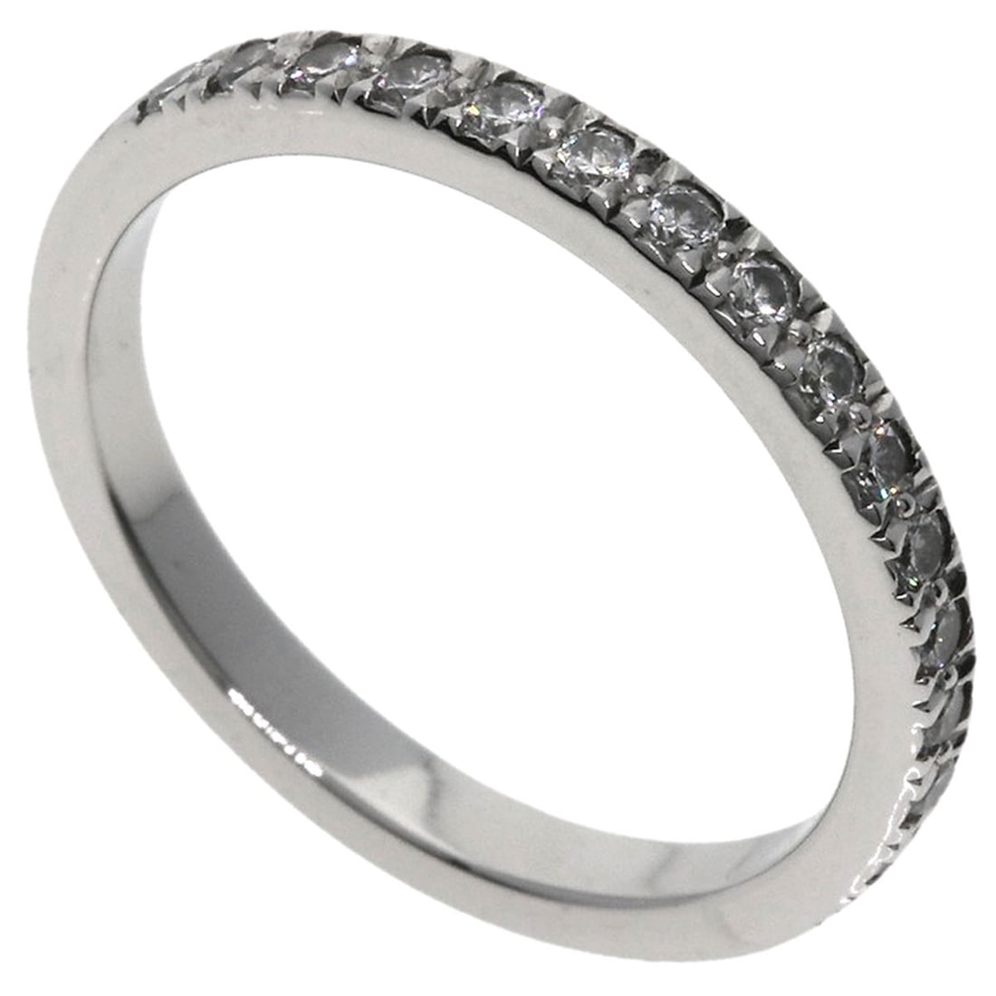 TIFFANY&Co. Novo Diamond Ring Half Eternity Platinum PT950: TIFFANY&Co. Novo Diamond Ring Half Eternity Platinum PT950 TIFFANY&Co. Novo diamond ring is made of platinum PT950, size 4.25 (US), featuring a half eternity design and is crafted in the USA. Item Spe