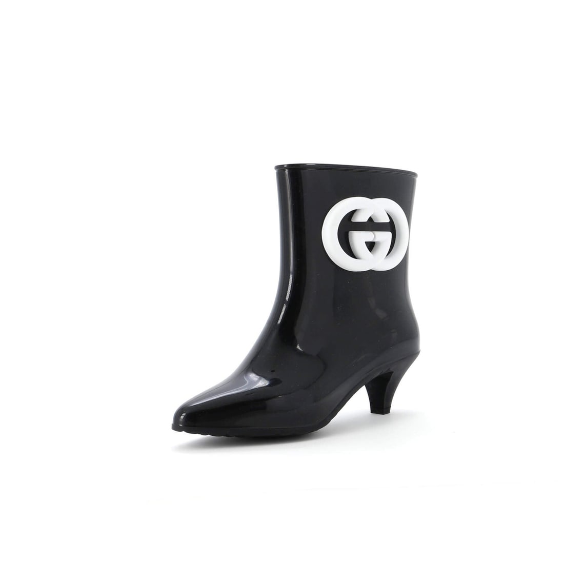 Gucci Women's Rubber Ankle Rain Boots Interlocking G (1 of 4)