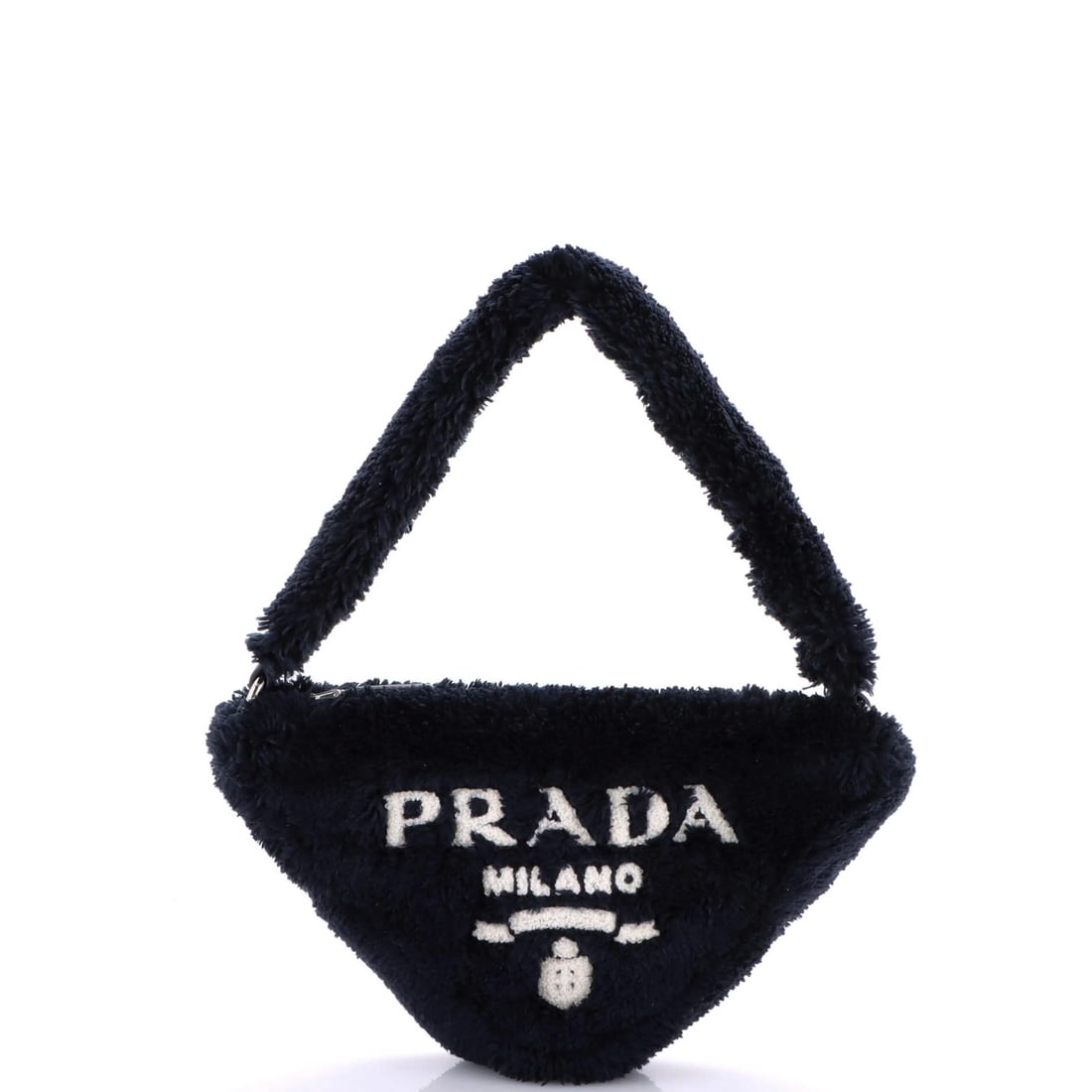 Prada Mini Triangle Top Handle Pouch Bag in Terry Cloth (1 of 5)