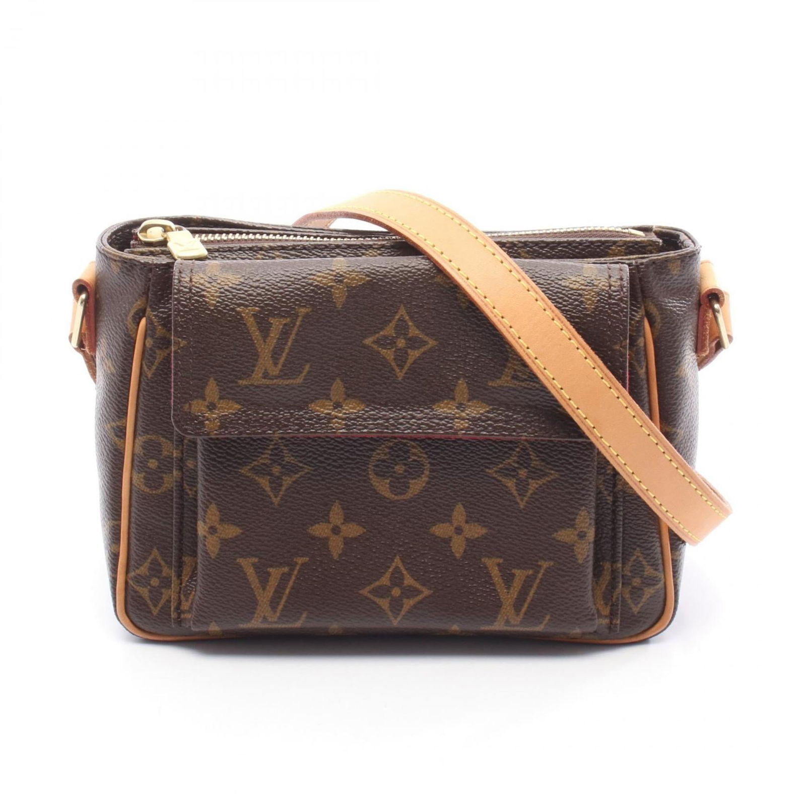 Monogram Leather Louis Vuitton Shoulder Bag: Monogram Leather Louis Vuitton Shoulder Bag Louis Vuitton shoulder bag made from monogram leather in brown, measuring 13cm x 18cm x 8.5cm, presented in very good used condition with minor traces of
