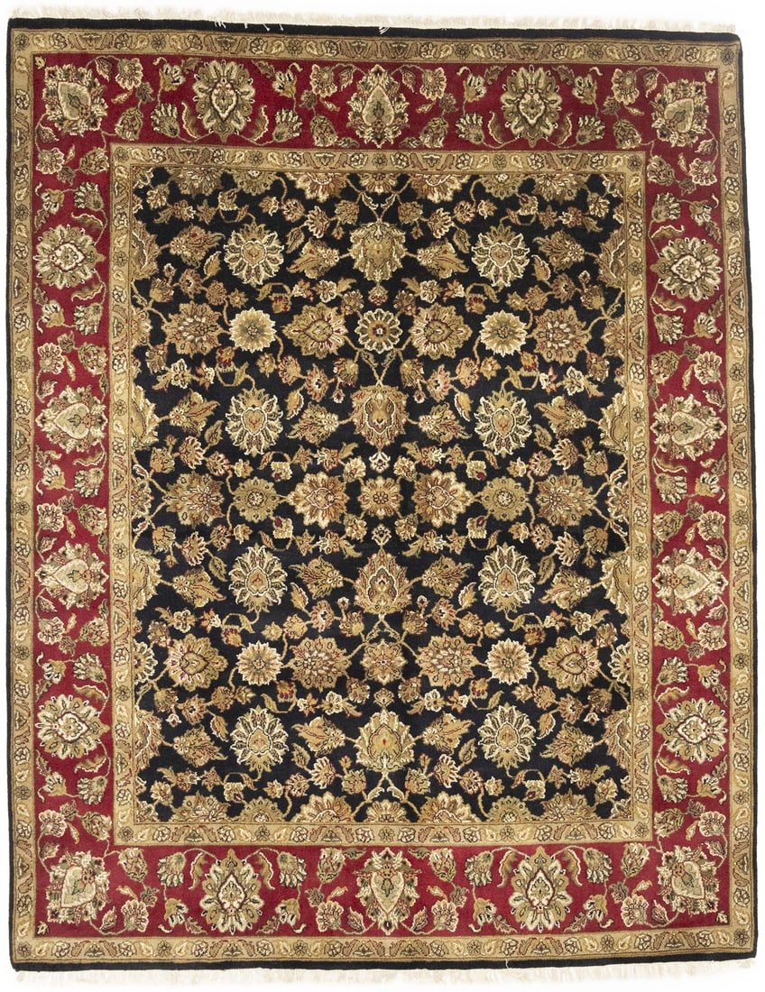 Carpet 8X10 ft Handmade Agra Jaipur Oriental Rug Thick Pile Floral Design Decor (1 of 14)