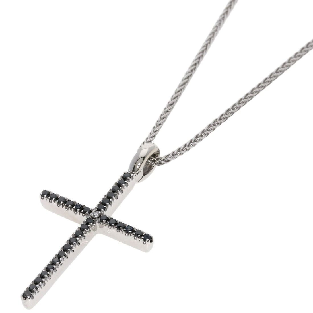 Damiani Black Diamond 1P Necklace K18 White Gold (1 of 7)