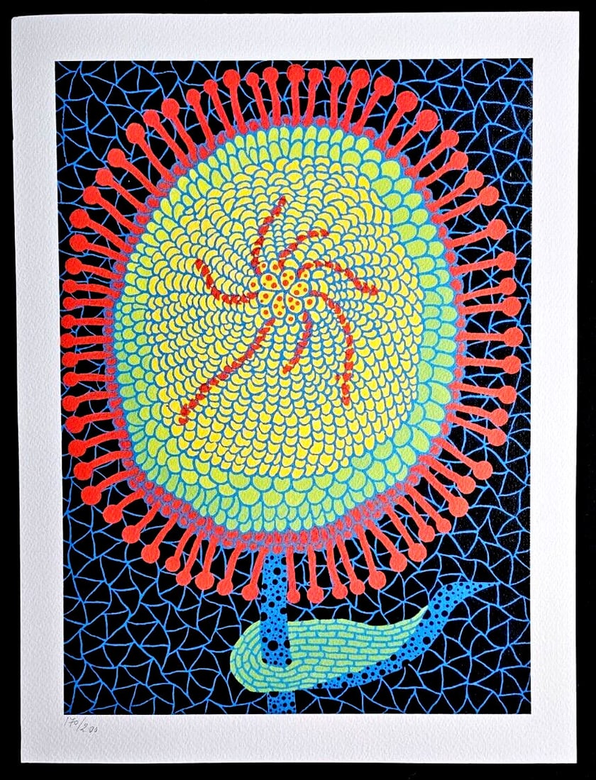 Lithograph Yayoi Kusama Mori Art Museum COA Numbered Certified (1 of 7)