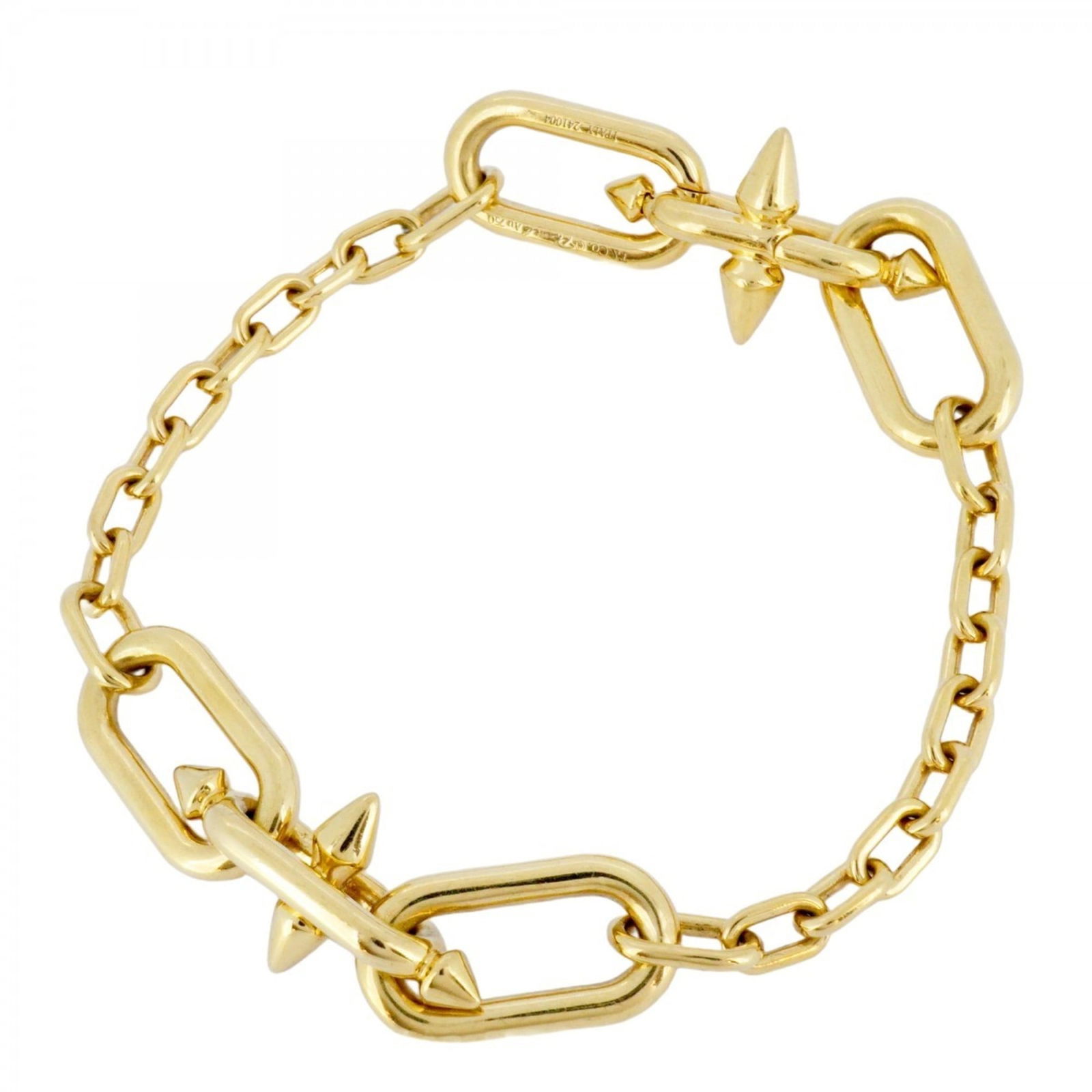 Tiffany Yellow Gold 18K Charm Bracelet: Tiffany Yellow Gold 18K Charm Bracelet 18K yellow gold charm bracelet by Tiffany, measuring 17cm in length and in used (good) condition with signs of wear. Item Specifics: Brand: Tiffany Type: Charm B