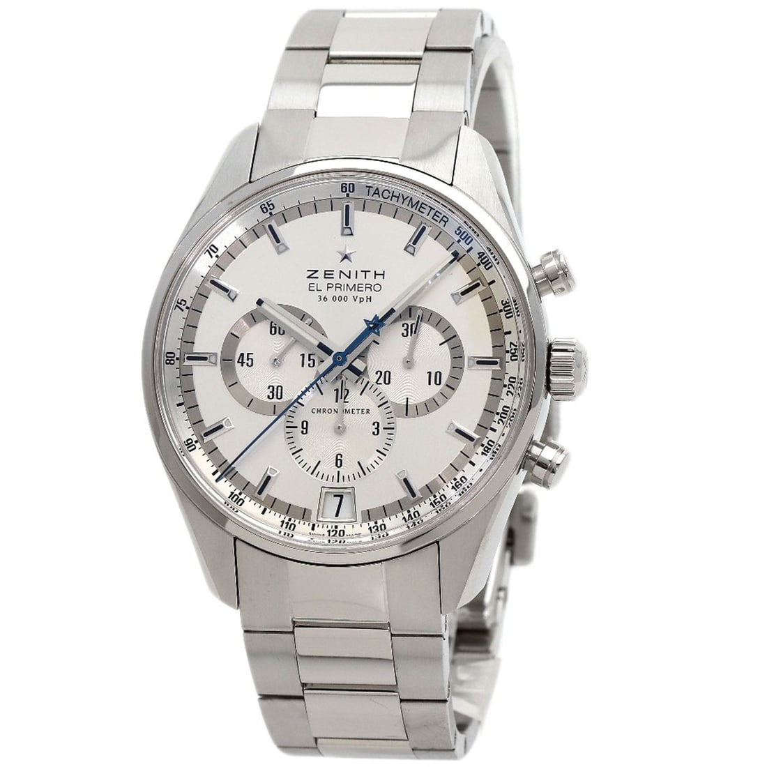 ZENITH El Primero 36000VPH 03.2040.400/ 01 Stainless Steel Watches: ZENITH El Primero 36000VPH 03.2040.400/ 01 Stainless Steel Watches ZENITH El Primero 36000VPH 03.2040.400 wristwatch made from stainless steel, featuring a chronograph mechanical automatic movement, d