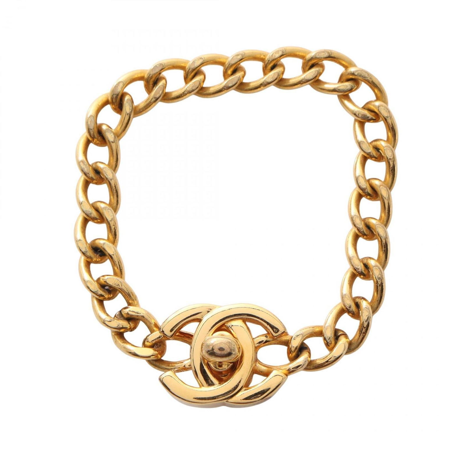 Plating Chanel Charm Bracelet Gold: Plating Chanel Charm Bracelet Gold Chanel charm bracelet made of gold plating, measuring 15.5cm in length, in very good used condition with minor scratches. Item Specifics: Brand: Chanel Type: Charm B