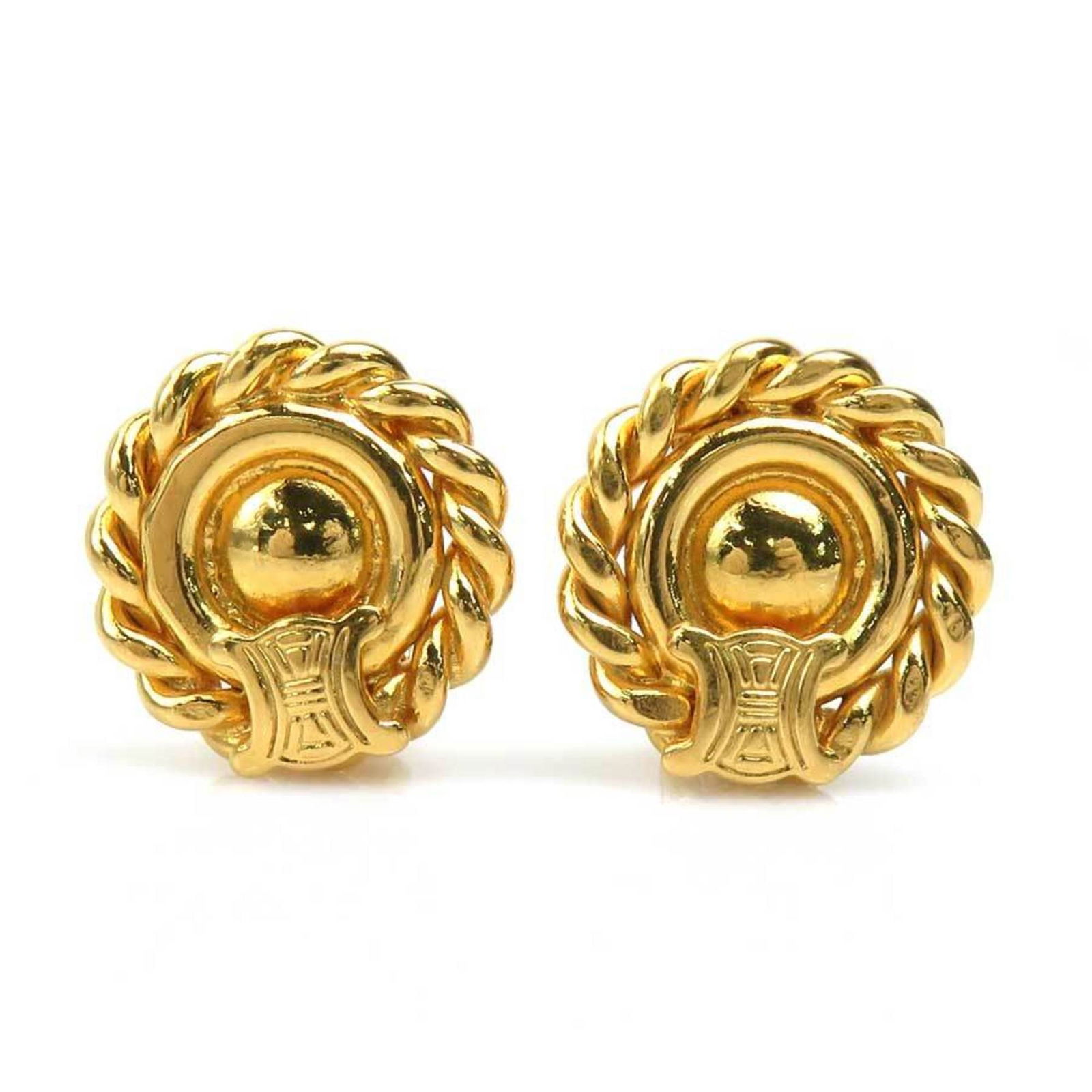 Celine Metal Clip Earrings (1 of 5)