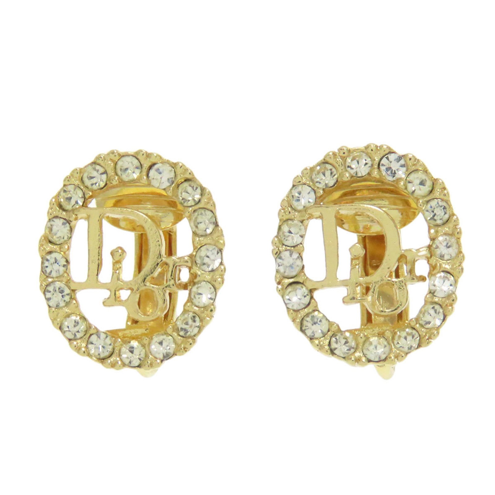 Christian Dior Gold Clip Earrings (1 of 7)