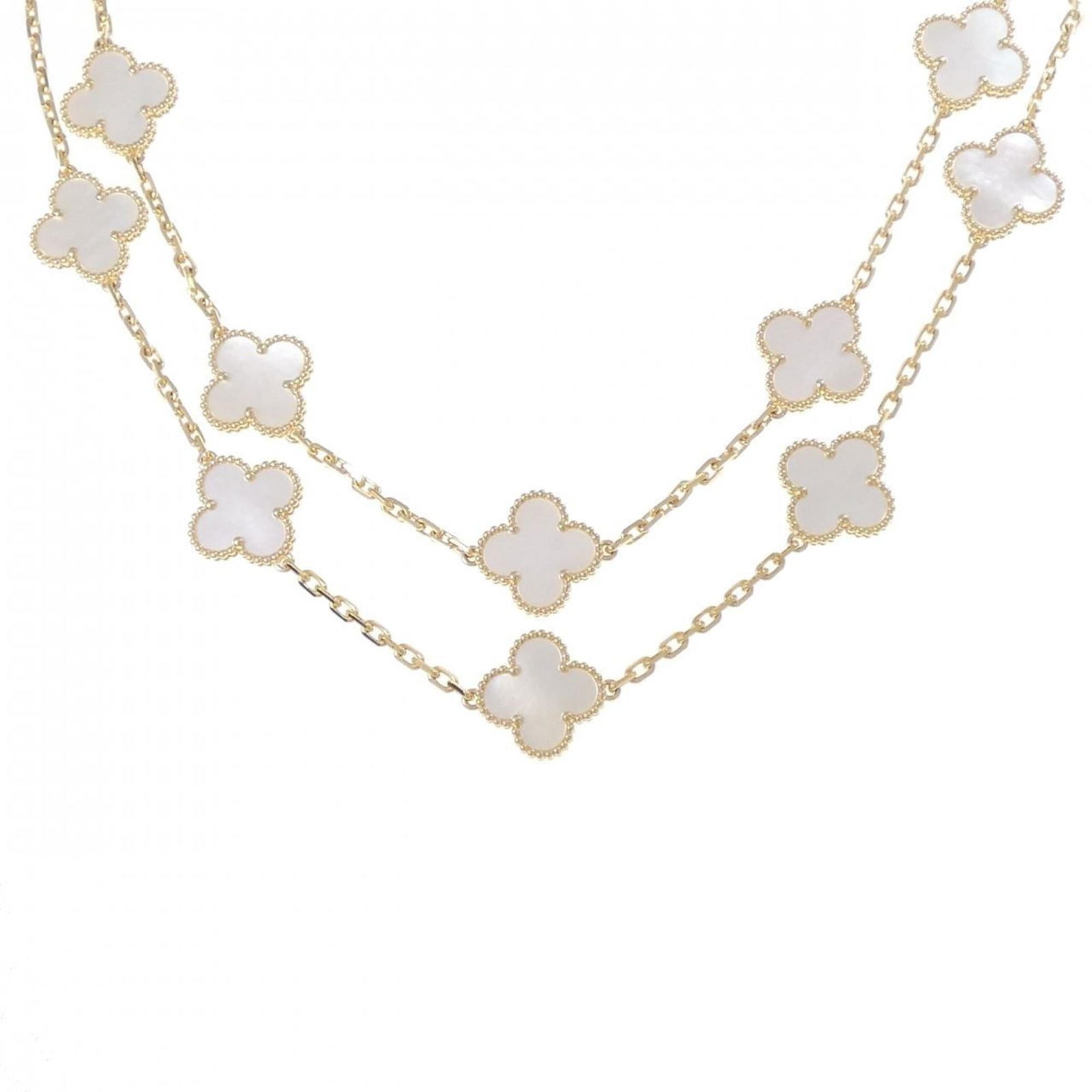 Van Cleef & Arpels 18K Yellow Gold: Van Cleef & Arpels 18K Yellow Gold A Van Cleef & Arpels necklace made of 18K yellow gold, designed for women, weighs 47.1g and has a neck circumference of 87 cm. It is used but in very good condition