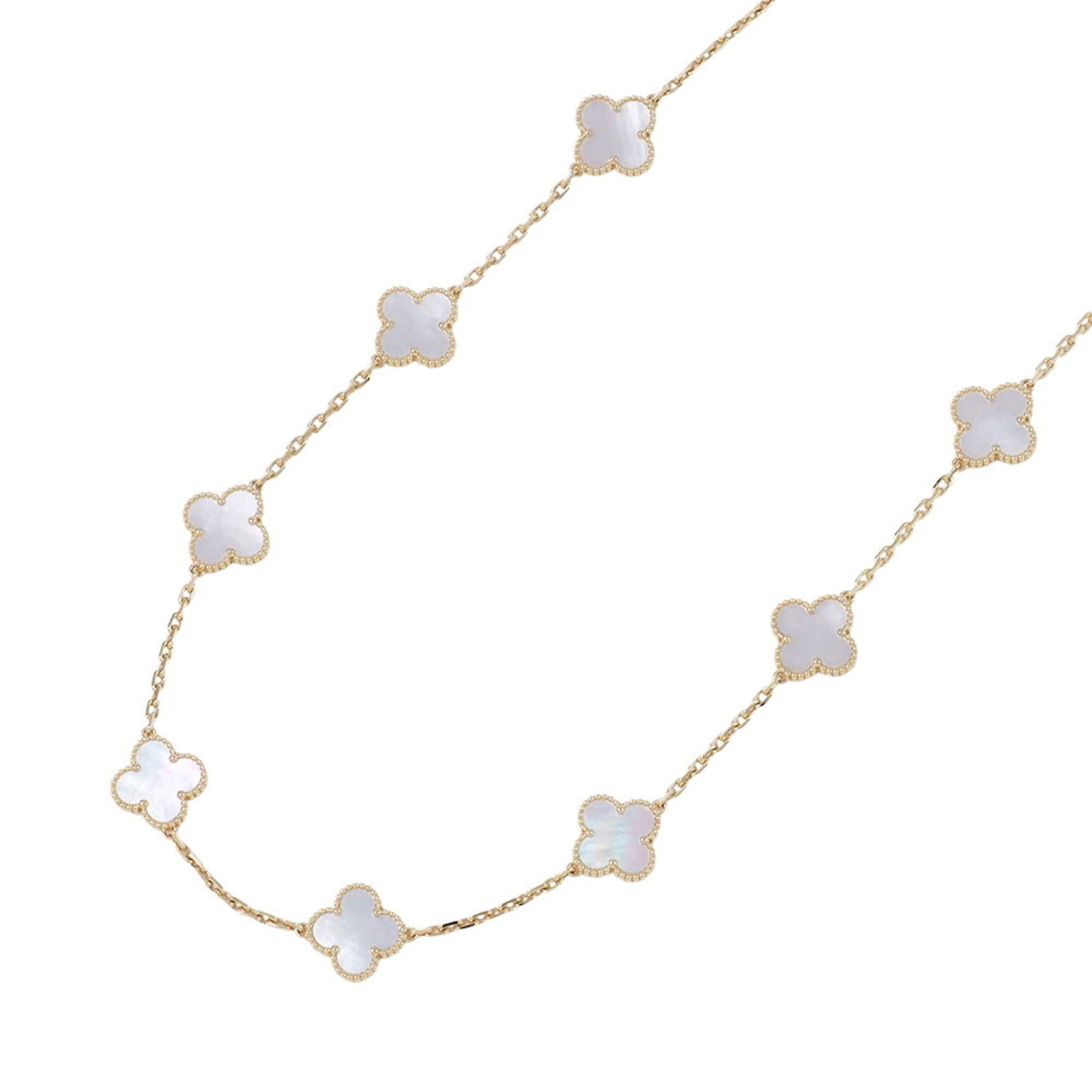 Van Cleef & Arpels 18K Yellow Gold: Van Cleef & Arpels 18K Yellow Gold A Van Cleef & Arpels necklace made of 18K yellow gold, featuring a neck circumference of 42 cm and a pendant size of 14.9mm; condition is very good. Item Specifics: