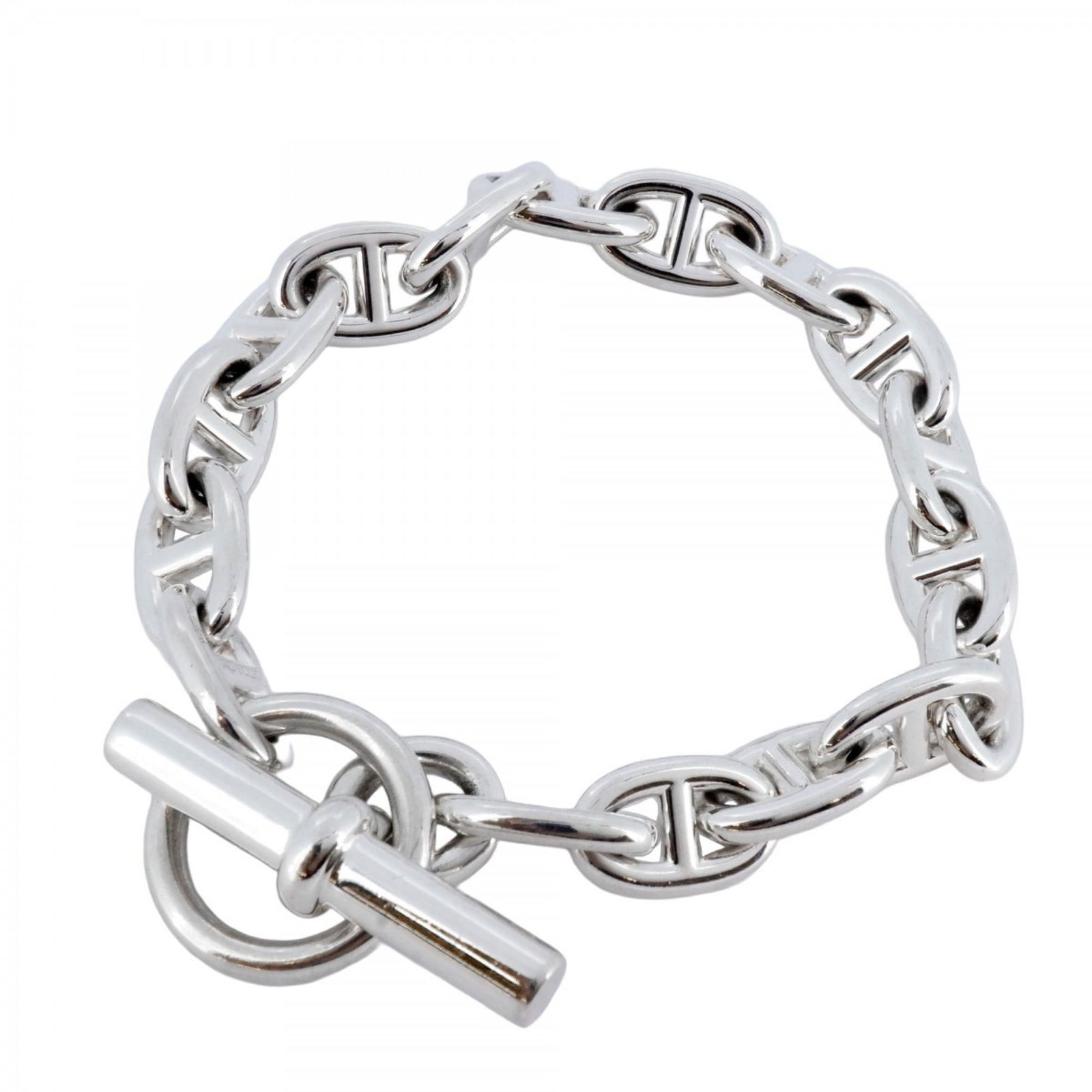 Hermes Silver 925 Charm Bracelet: Hermes Silver 925 Charm Bracelet Hermes silver 925 charm bracelet suitable for both men and women, 18cm long, in very good condition with minor traces of wear. Item Specifics: Brand: Hermes Type: Char