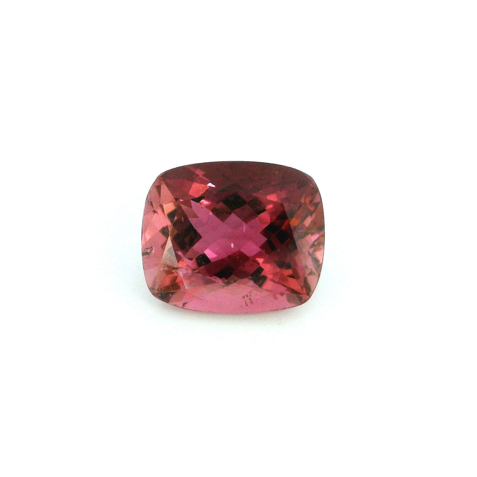 Loose Tourmaline Gemstone 3.16ct Cushion Pink SI (1 of 1)