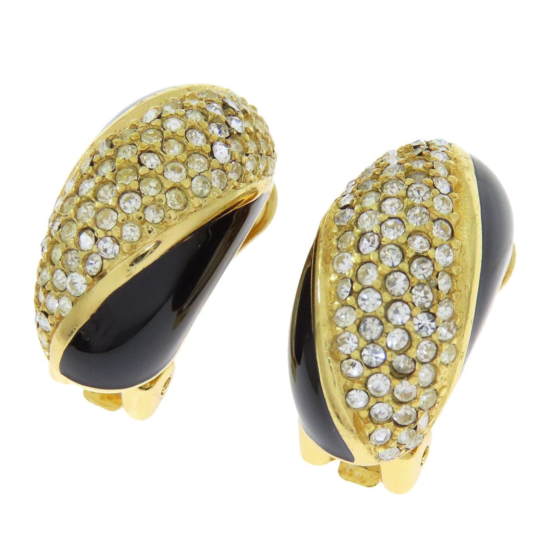 CHRISTIAN DIOR Metal Rhinestone Earring (1 of 10)