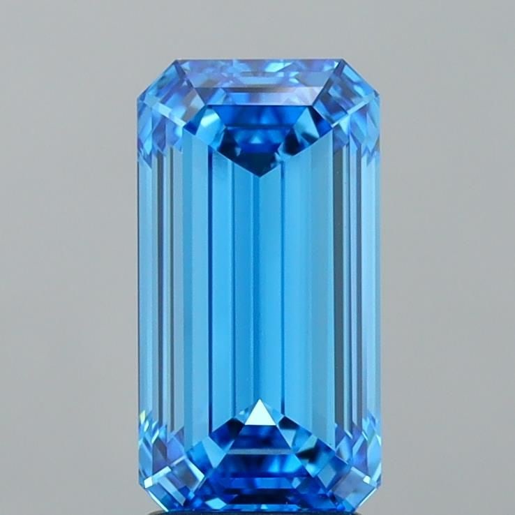 Loose Lab Diamond IGI Emerald 3.02ct Fancy Vivid Blue VS1: Loose Lab Diamond IGI Emerald 3.02ct Fancy Vivid Blue VS1 This is a 3.02ct lab-grown diamond identified as Fancy Vivid Blue with VS1 clarity, certified by IGI. It exhibits excellent polish and