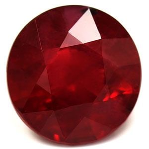 Loose Ruby Gemstone GIA Round 1.5ct Red SI: Loose Ruby Gemstone GIA Round 1.5ct Red SI Loose Ruby Gemstone weighing 1.5ct, shaped round, with a pigeon blood red color, SI clarity and heated treatment, certified by GIA. Measurements are 6.92L x